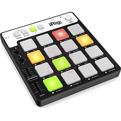 Image of IK Multimedia iRig Pads Portable Universal MIDI Groove Controller for Apple iPad, iPhone, iPod Touch, Mac and PC Black
