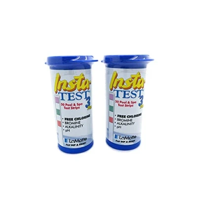 Image of INSTA 3PLUS BROMINE AND CHLORINE TEST STRIPS FOR POOLS, SPA HOT TUBS x 2