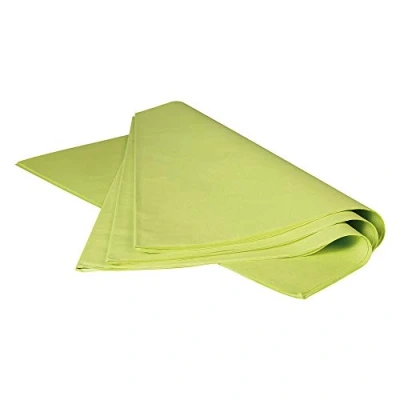 Image of Clairefontaine 393619C A Ream Of Apple Green Tissue Paper 480 sheets Size: 50x75cm 18g Colour: Gift wrapping, decoration, creative hobbies, flower DIY