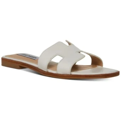 Image of Steve Madden Women&#039;s Hadyn Sandal, White Leather, 5.5 UK