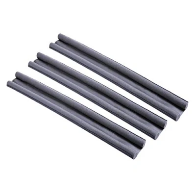 Image of perfk 3pcs Under Door Stopper Black Front Air Noise Window Adjustable Sweeps Soundproof Rubber