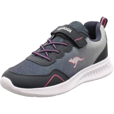 Image of KangaROOS Women&#039;s Kl Class Ev Gymnastics Shoe, Dk Navy Daisy Pink, 3.5 UK