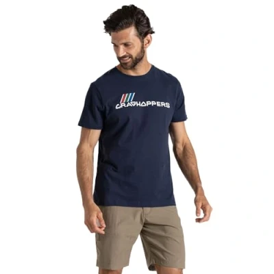 Image of Craghoppers Mens Lucent Logo Short Sleeved T Shirt (L) (Blue Navy)