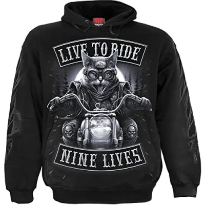 Image of Spiral Nine Lives Hoody Black M