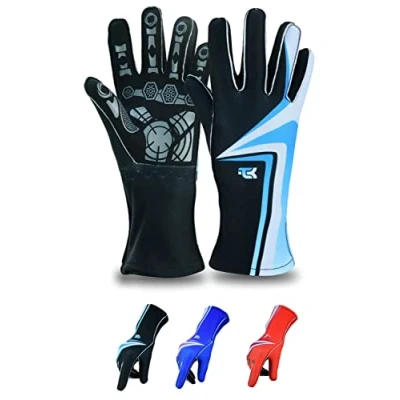 Image of TK Karting Gloves Go Kart Racing Rally Printed Design (Black, XXL)