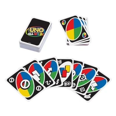 Image of UNO All Wild Card Game with 112 Cards, Gift for Kid, Family &amp; Adult Night Players 7 Years Older, HHL33