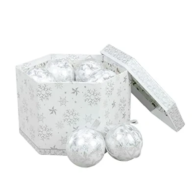 Image of Christmas Workshop 14pc White &amp; Silver Foil Snowflake Bauble