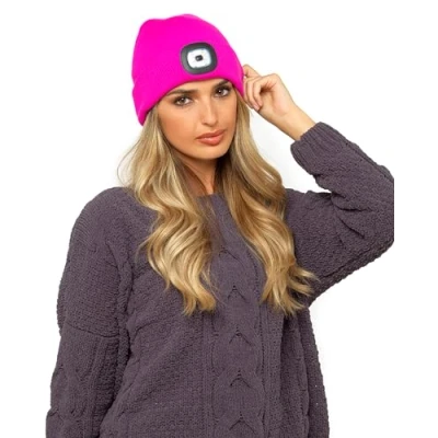 Image of Undercover Ladies Beanie LED Light Hat GL598 Hot Pink