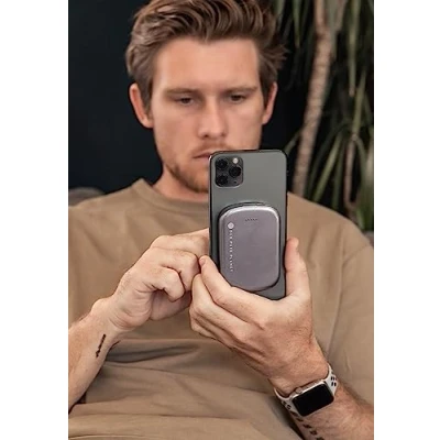 Image of Our Pure Planet 5000 mAh Portable Magnetic Power Bank Grey, Silver/Grey