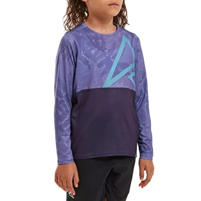 Image of Altura Kids Unisex Spark Longsleeve Lightweight MTB Cycling Jersey Purple 5 6 Years