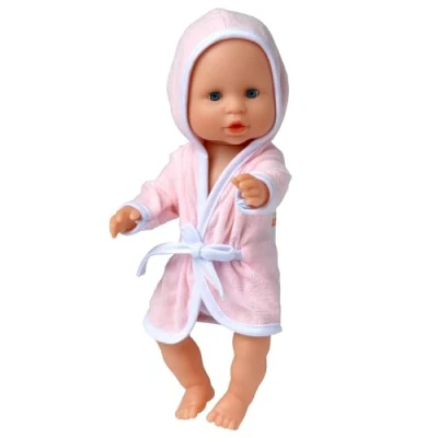 Image of DOLLSWORLD from Peterkin Baby Dribbles doll Gift Set 30cm (12&quot;) deluxe vinyl drinking and wetting with removable outfit, potty, bottle dummy Dolls &amp; Accessories Ages 18m+