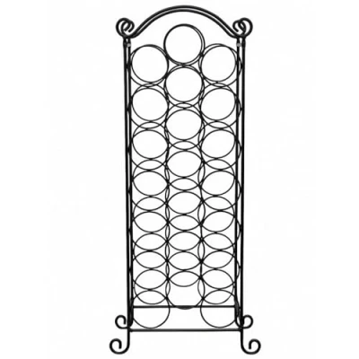 Image of Neo® Stainless Steel Black Finish Wine Holder Rack Floor Standing Holds 21 Bottles