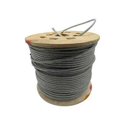 Image of Galvanised Steel Wire Rope Cable 3MM 6x7 (100M Reel 6 x 7 Rigging Marine)