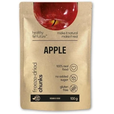 Image of Healthy Future Freeze Dried Sweets Apple Chunks 100% Natural Gluten Free, Raw, Vegan, GMO Free Fruit Pieces Dry Fruits 100g