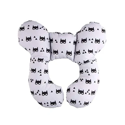 Image of Baby Travel Pillow, G Tree Infant Head and Neck Support Pillow for Car Seat, Pushchair, 0 1 Years Old Baby, Grey