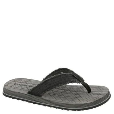 Image of Skechers Men&#039;s Tantric Sandals, Black Canvas, 6 UK