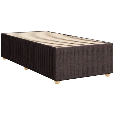 Image of vidaXL Bed Frame without Mattress Dark Brown 90x190 cm Single Fabric