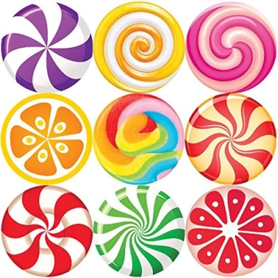 Image of 144 Sweet Lollipops 30mm School Reward Stickers for Teachers or Parents