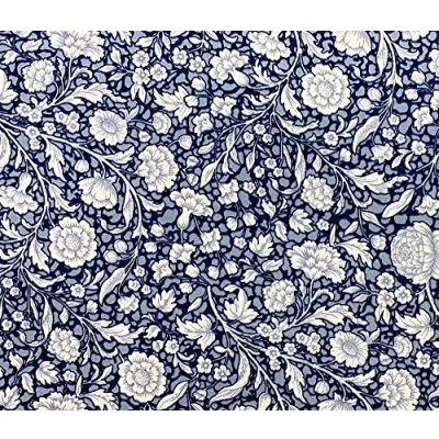 Image of Oddies Cotton Fabric Navy &amp; White Small Floral Print Craft Material by the Metre (CP0722NAV)
