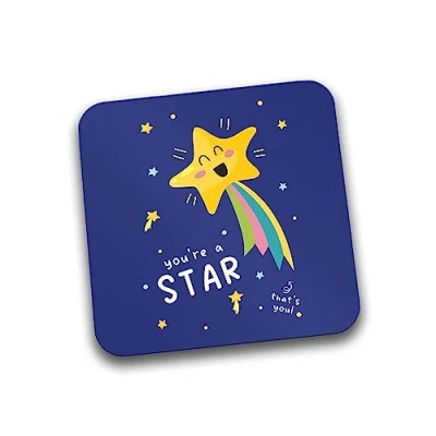 Image of Rib Ticklerz You&#039;re A Star Coaster Appreciation Best Friend Colleague Cute Mug Thank You Congratulations Graduation Well Done Boss Employee DC155