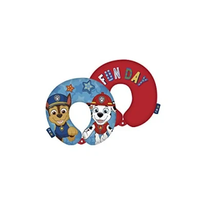 Image of ARDITEX Cushion Neck Pillow Travel Paw Patrol, Round, Soft, 28 x 6 cm