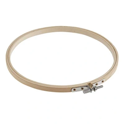 Image of Bamboo Embroidery Hoop Cross Stitch Sewing Flower Ring Size Choice 4&quot; 14&quot; (7&quot; (18cm))