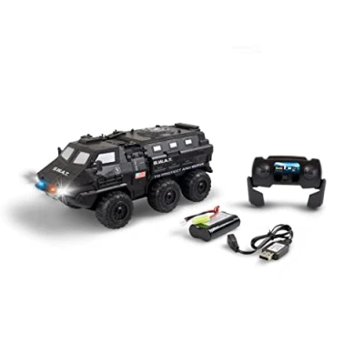 Image of Revell Control 24437 Remote Truck &quot;S.W.A.T. Tactical Truck&quot; With Precise 2.4 GHz Control, 6 Wheel Drive, LED Headlights, Super Tough Chassis, 28cm in length , Black