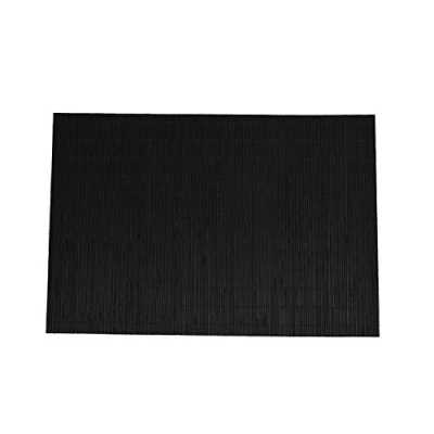 Image of Dining Table Placemat, Heat Resistant Place Mat Stain Anti Skid Washable Bamboo Placemat Kitchen mat… (Black)