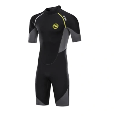 Image of Men&#039;s Wetsuits 1.5/3mm Premium Neoprene Back Zip Shorty Dive Skin for Spearfishing,Snorkeling, Surfing,Canoeing,Scuba Diving Suits (1.5MM, XXL)