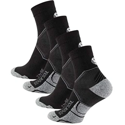 Image of STARK SOUL Sports Socks, 2 Pairs of Black, 43 46