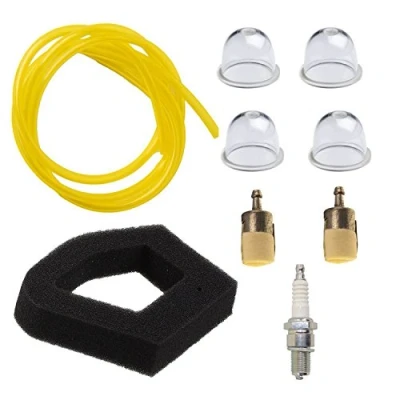 Image of OxoxO Air Filter, fuel 2 feet, line with primer bulb Compatible Honda GX22 GX25 GX31 GX35 HLT422 ULT425 UMK431 UMK435 HHB25 HHH25 HHT31S HHT35S WX10 FG110, 17672 Z0H 003