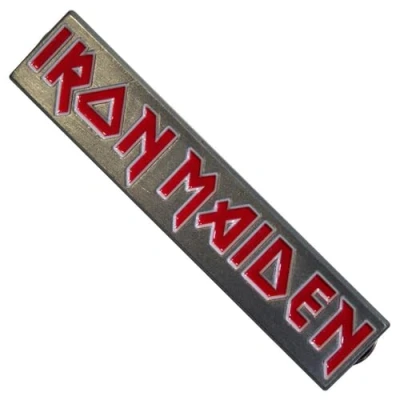 Image of Rock Off officially licensed products Iron Maiden Band Logo Pin Badge One Size