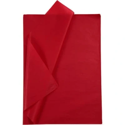Image of Red 25 Large Sheets of Tissue Paper 50x70 cm Craft &amp; Gift Wrapping