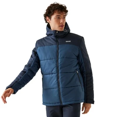 Image of Regatta Men&#039;s Water repellent Nevado Vii Insulated Padded Jacket Navy Admiral Blue, Size: Xxl