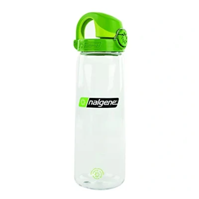 Image of Nalgene Sustain Tritan BPA Free On The Fly Water Bottle Made with Material Derived from 50% Plastic Waste, 24 OZ, Clear Sprout