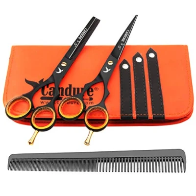 Image of Candure Hairdressing Cutting Scissors Barber and Thinning Salon Shears Set 5.5 inch