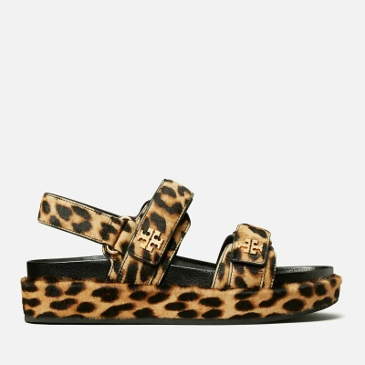 Image of Tory Burch KIRA Platform sandals, Women&#039;s, Size: 4.5, Brown/black Calfskin