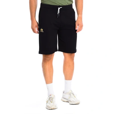 Image of La Martina TMB003 FP221 Mens sports shorts Black Cotton Size Small
