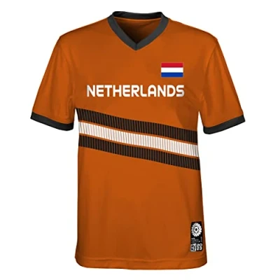 Image of Official 2023 Women&#039;s Football World Cup Adult Team Shirt, Netherlands, Orange, Medium