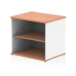 Image of Impulse 600mm Deep Desk High Bookcase Beech and White