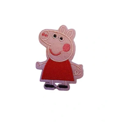 Image of Fat catz copy Pink Kids Cartoon Animated Pig Iron on Sew Patch Badge Fancy Dress For T shirts Bags