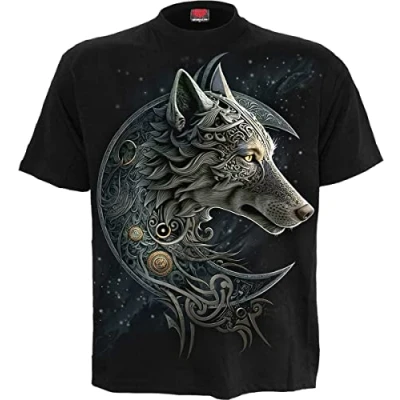 Image of Spiral Celtic Wolf T Shirt Black 4XL