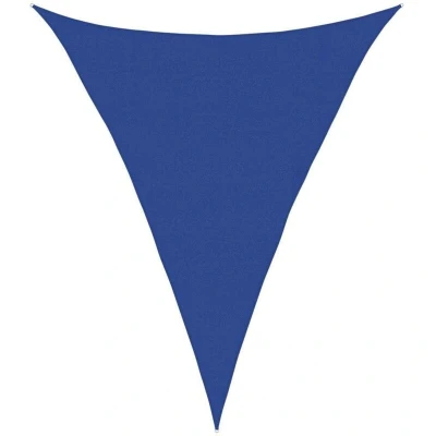 Image of vidaXL Sunshade Sail 160 g/m² Triangular Blue 4x5x5 m HDPE