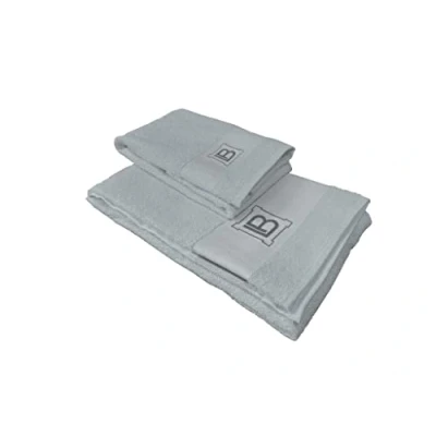 Image of Laura Biagiotti Terry Towel Set, Grey, Face Towel, Bidet 100 Percent Cotton