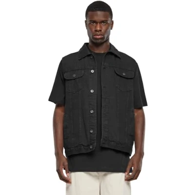 Image of Urban Classics Waistcoat, Men&#039;s, Size: Large, Blackraw