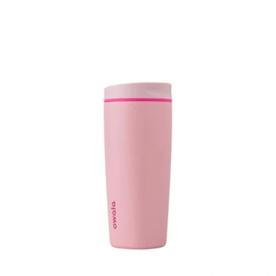 Image of Owala SmoothSip Slider Insulated Stainless Steel Coffee Tumbler, Reusable Iced Cup, Hot Travel Mug, BPA Free 20 oz, Pucker Up