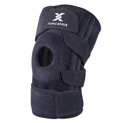 Image of Thx4COPPER Knee Brace Support, Open Patella Side Stabilizers for Meniscus Injuries, Swollen ACL, Tendonitis, Arthritis, Joint Pain Relief with Adjustable Compression Wrap,L XL