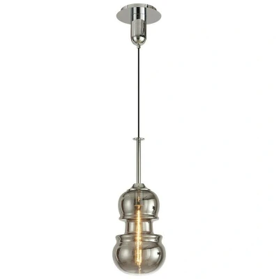Image of Sonata Ceiling Pendant 22cm Round, 1 x E27, Polished Chrome, Graphite