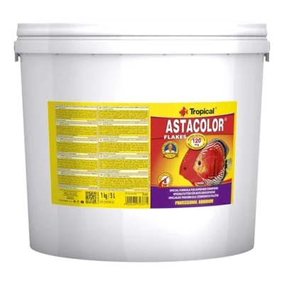 Image of ASTACOLOR 5L / 1kg color enhancing flakes with astaxanthin and carotenoids for omnivorous &amp; carnivorous fish