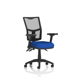 Image of Eclipse Plus III Operator Chair Mesh Back Seat Blue Adjustable Arms